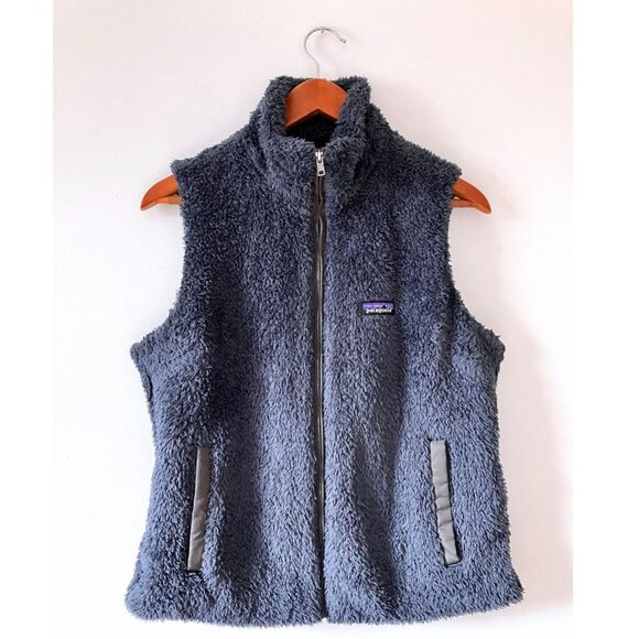 Patagonia Los Gatos Sherpa Fleece Vest Smolder Blue Size Large - Picture 2 of 8